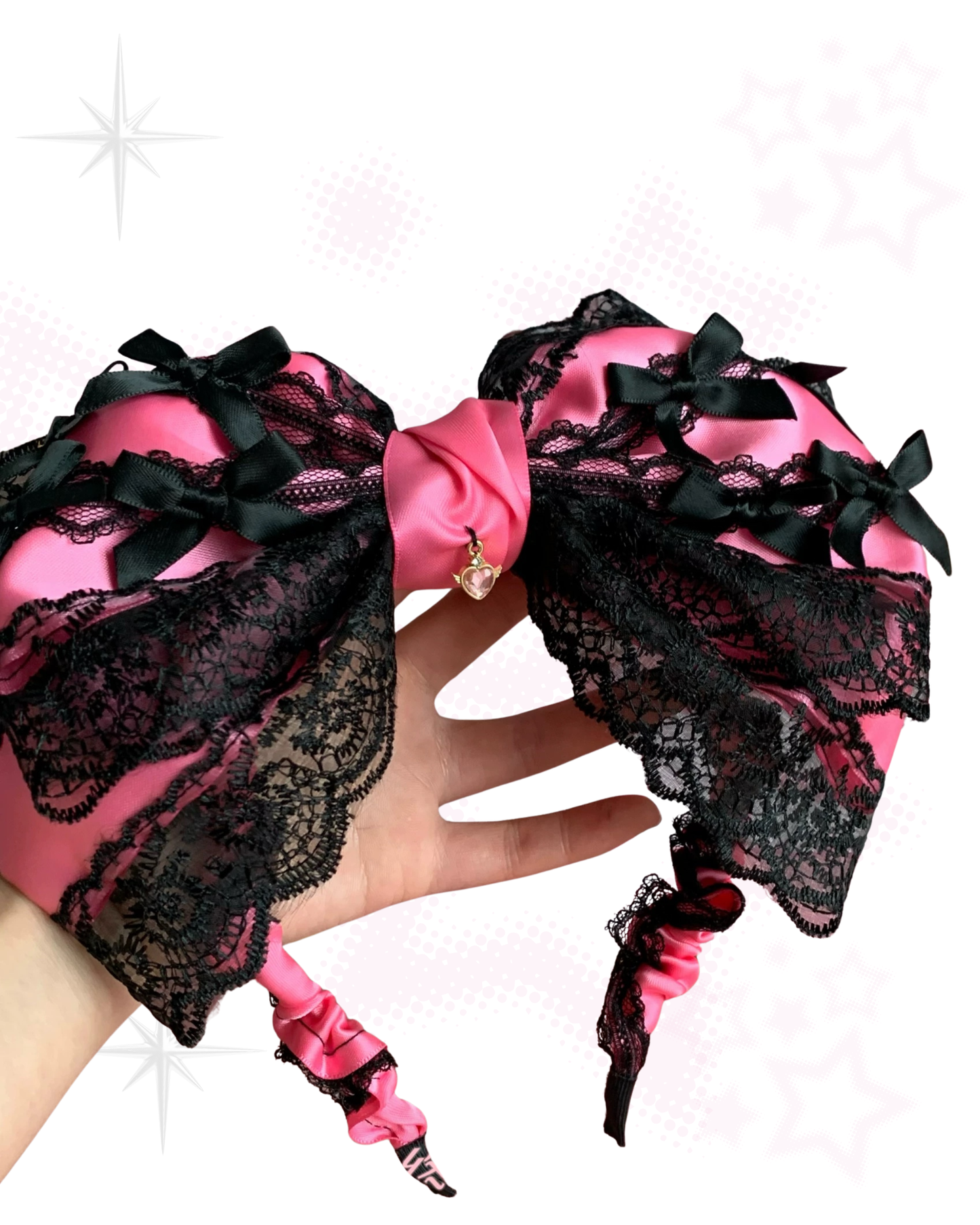 Hot Pink Noir Oversized Bow Headband