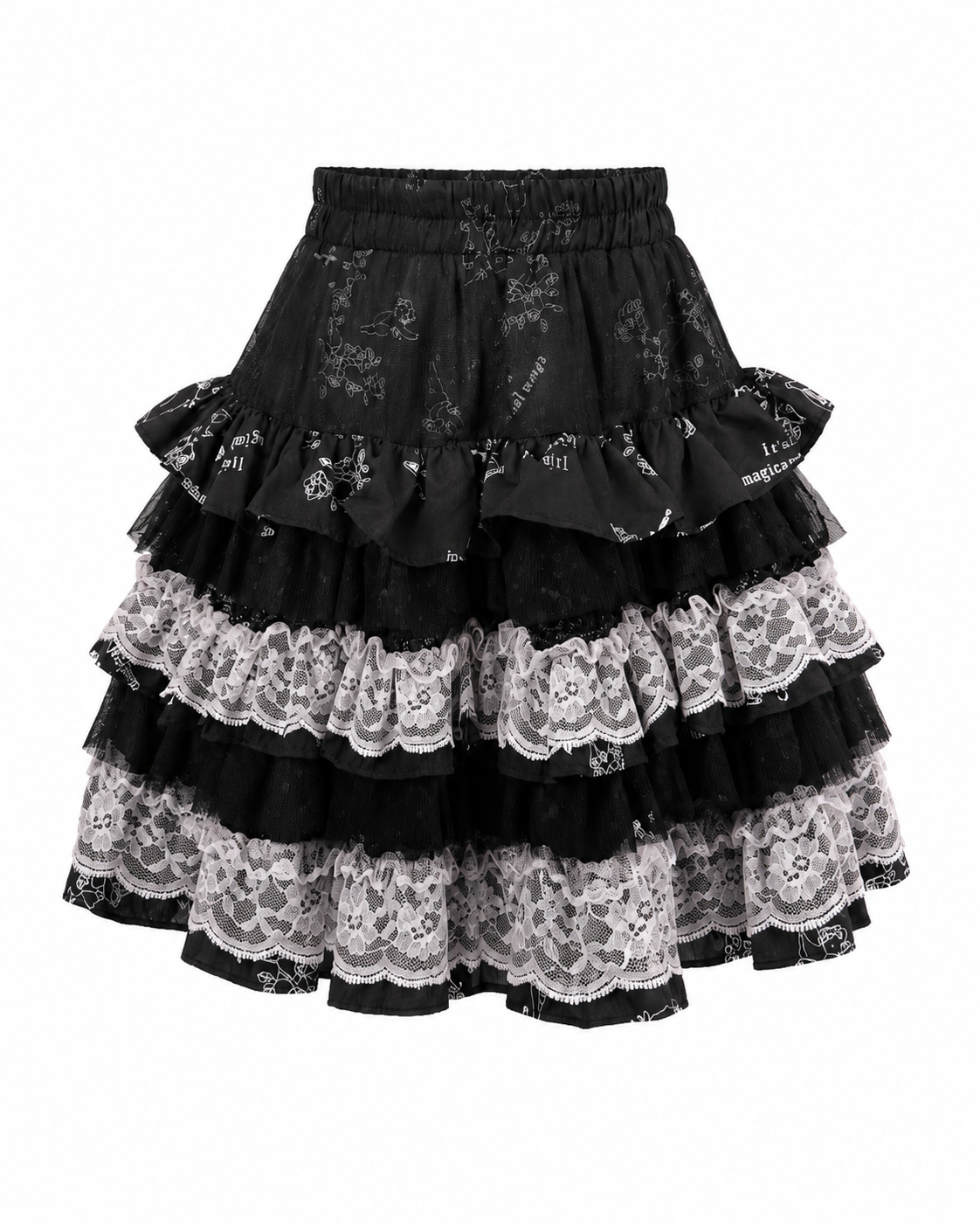 Black & White Lace skirt ♡