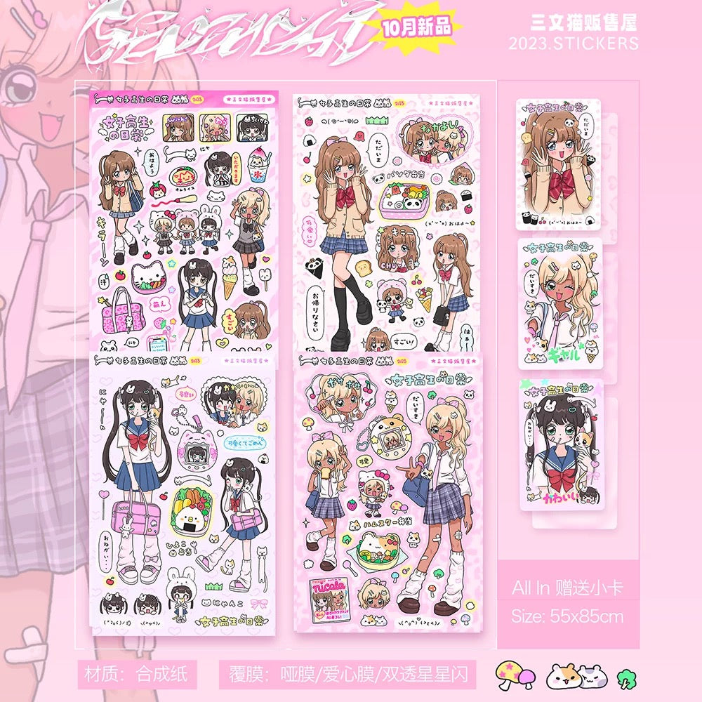 Shibuya Gal Stickers sheets