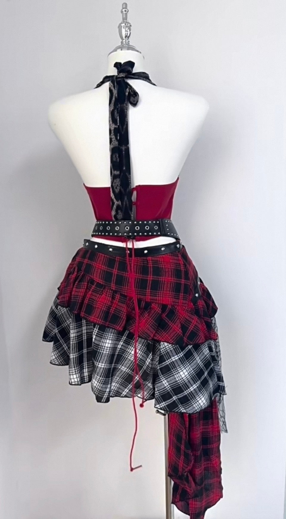 -SKIRT ONLY- GAL Layered Plaid Mini Skirt