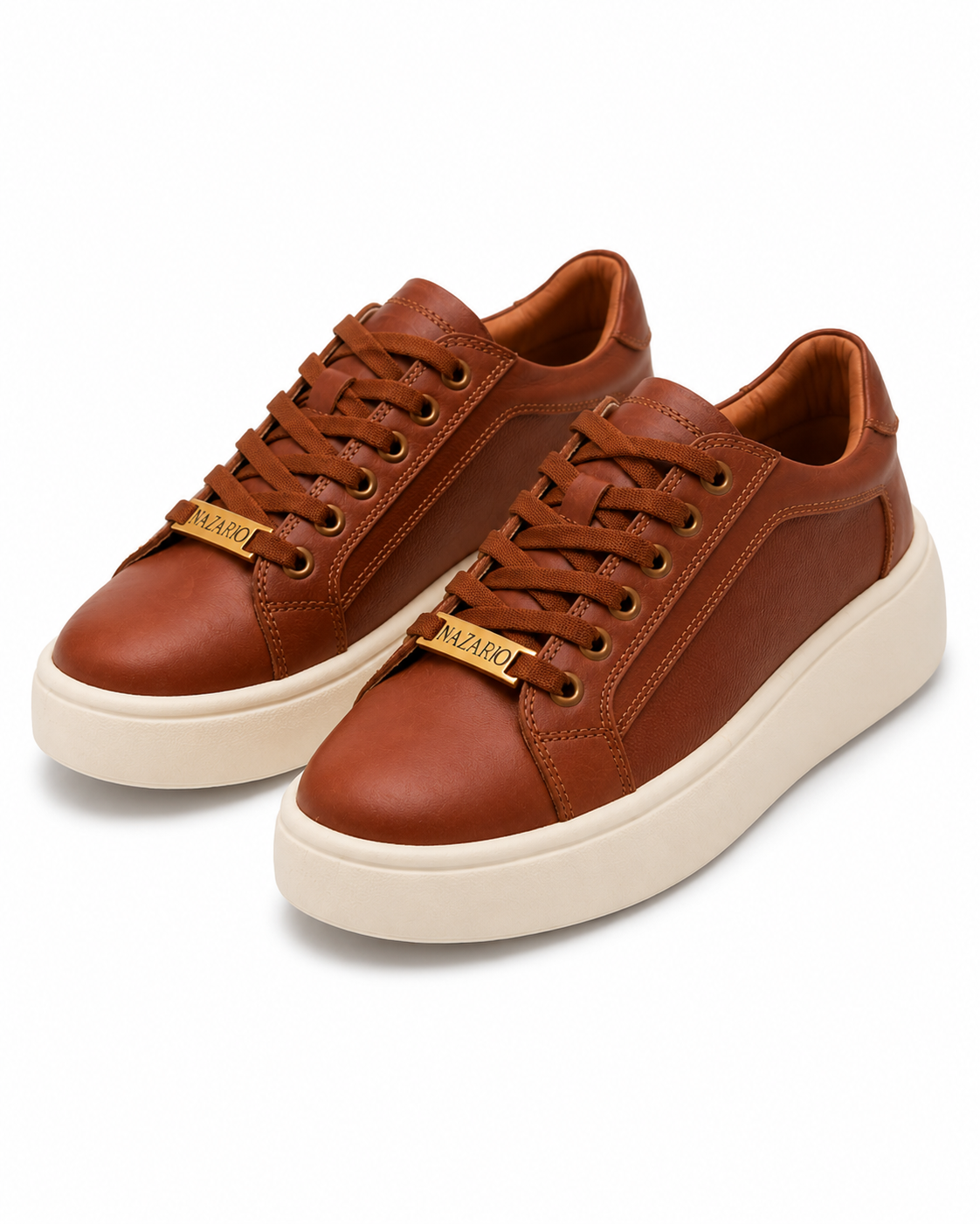 Nazario Collection Leather Platform Sneakers –