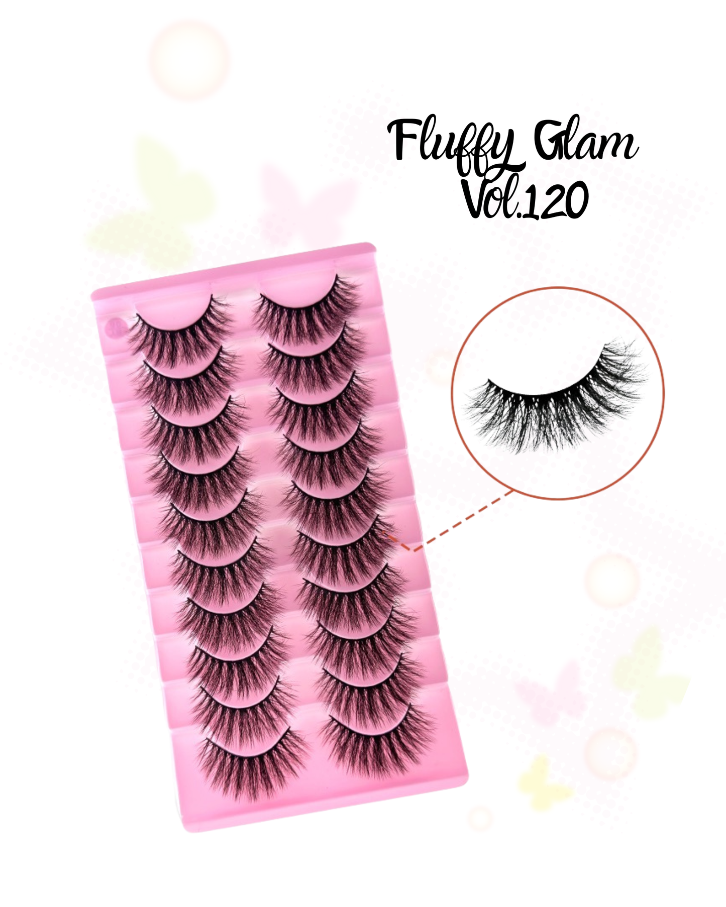 Fluffy Glam Lashes Vol.120 – 10 Pair Set