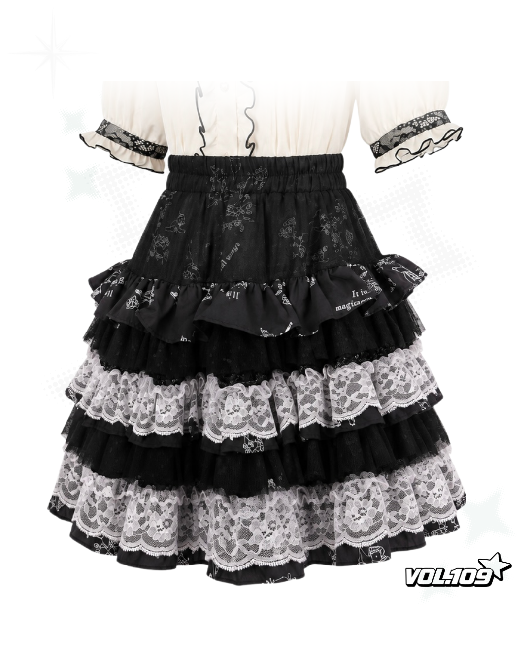Black & White Lace skirt ♡