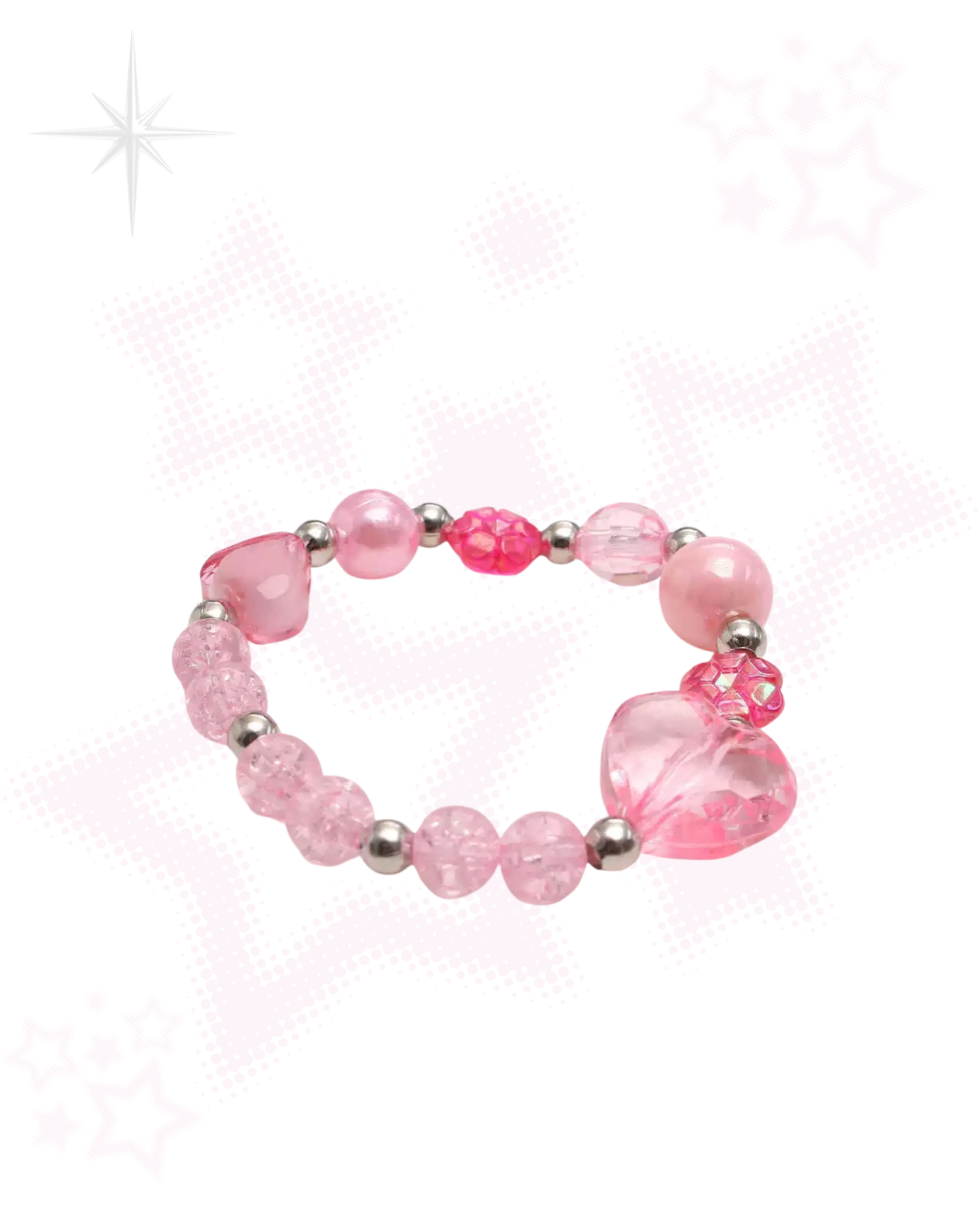 Pink Sugar Heart Necklace & Bracelet Set