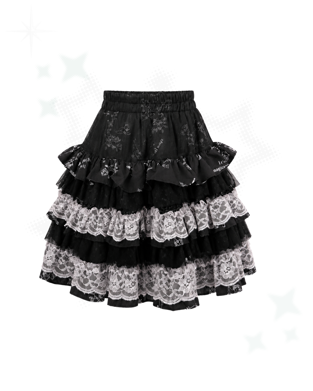Black & White Lace skirt ♡