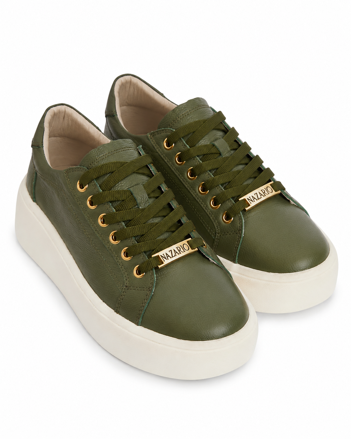 Nazario Collection Leather Platform Sneakers –