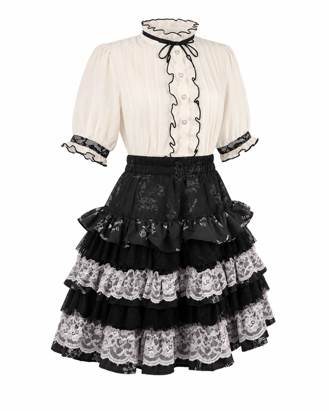 Black & White Lace skirt ♡