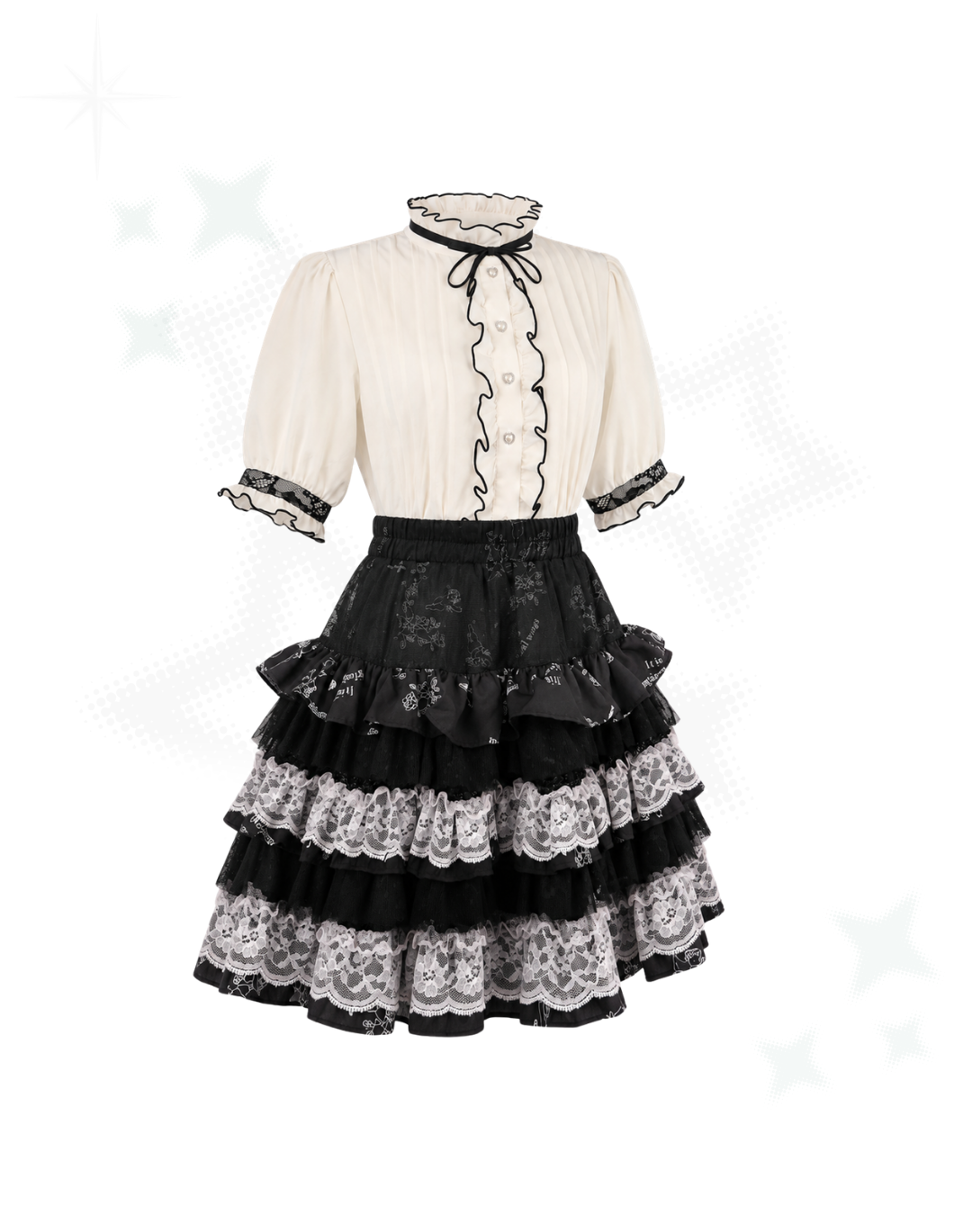 Black & White Lace skirt ♡