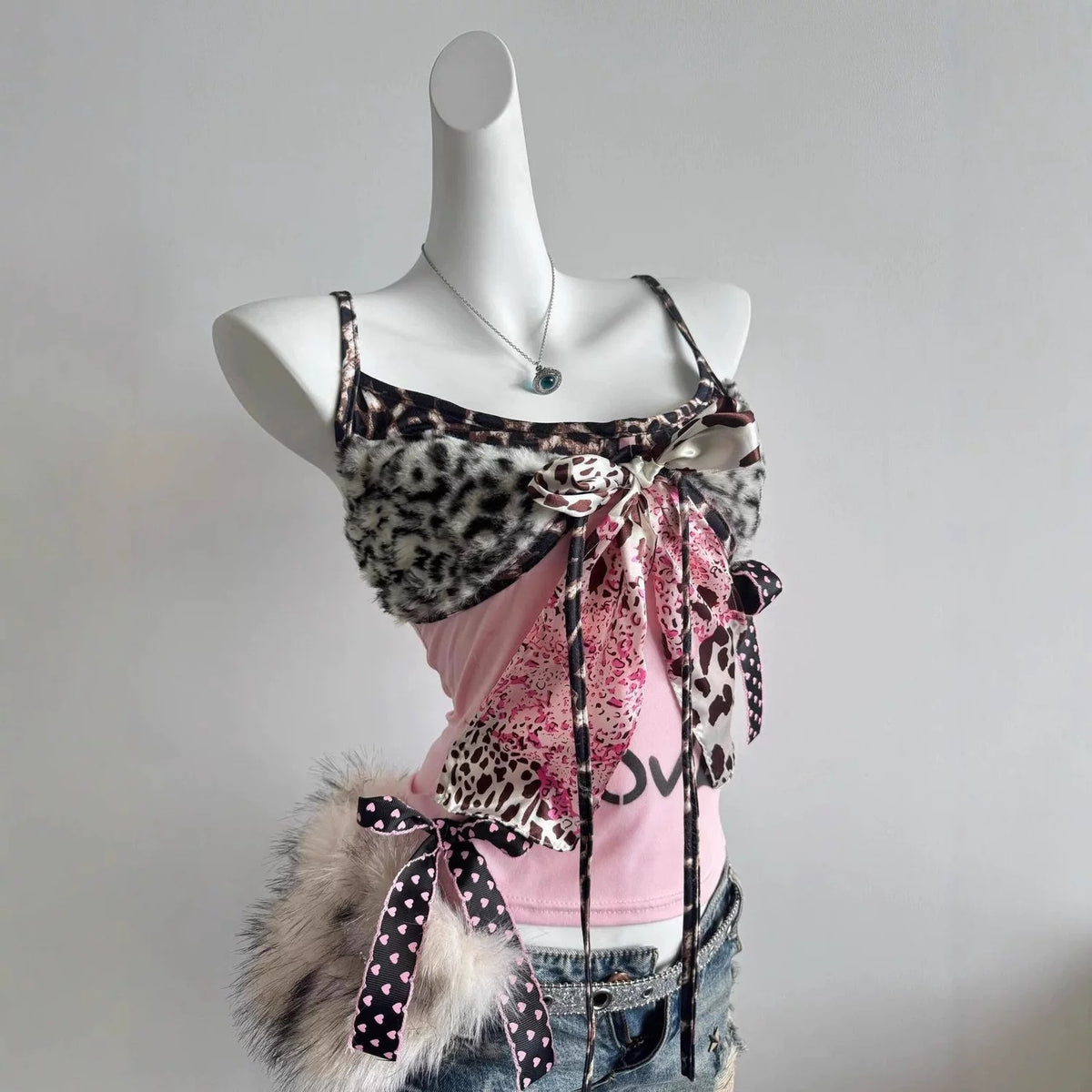 Pink Memory Leopard Camisole