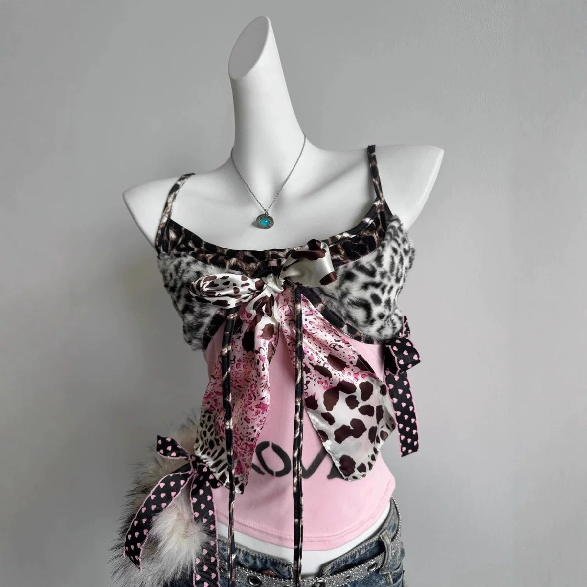 Pink Memory Leopard Camisole