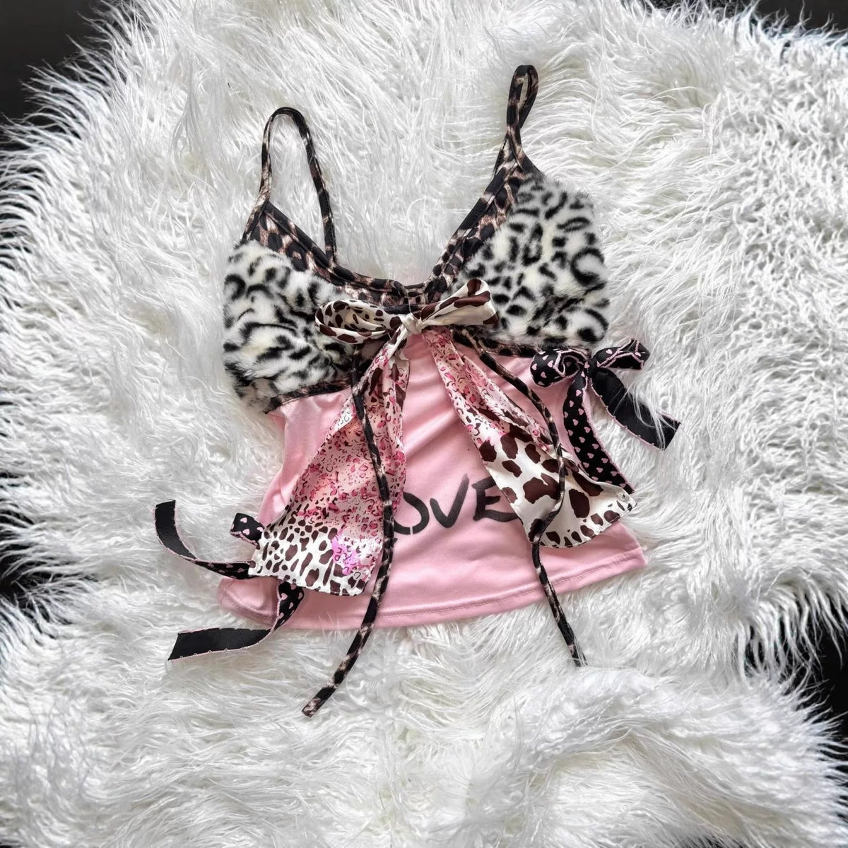 Pink Memory Leopard Camisole