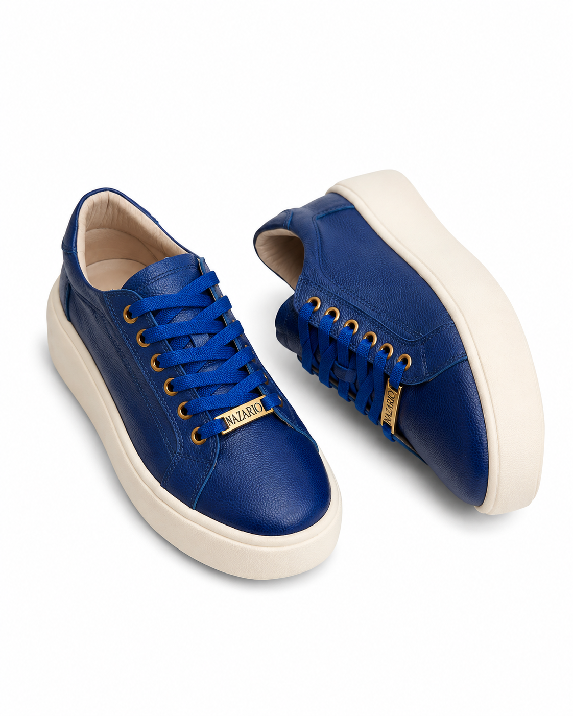 Nazario Collection Leather Platform Sneakers –