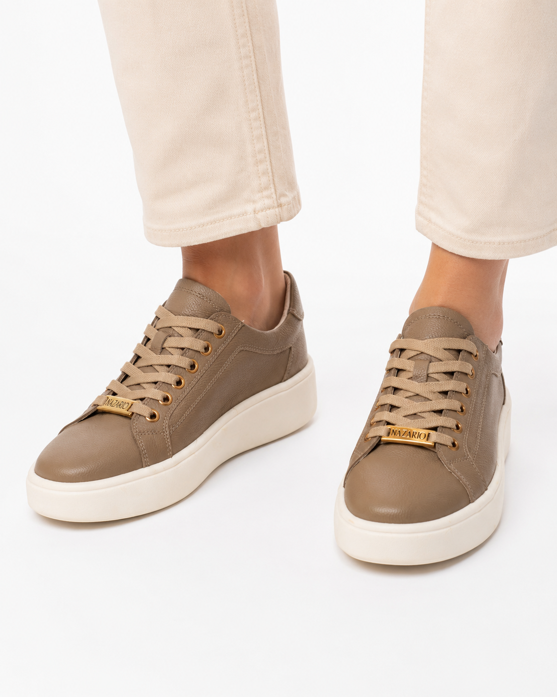 Nazario Collection Leather Platform Sneakers –