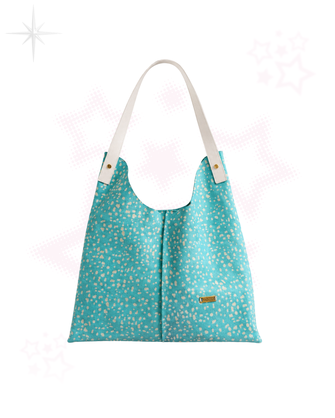 “Astrid” Leather Hobo Shoulder Bag+ Floral Zip pouch bag