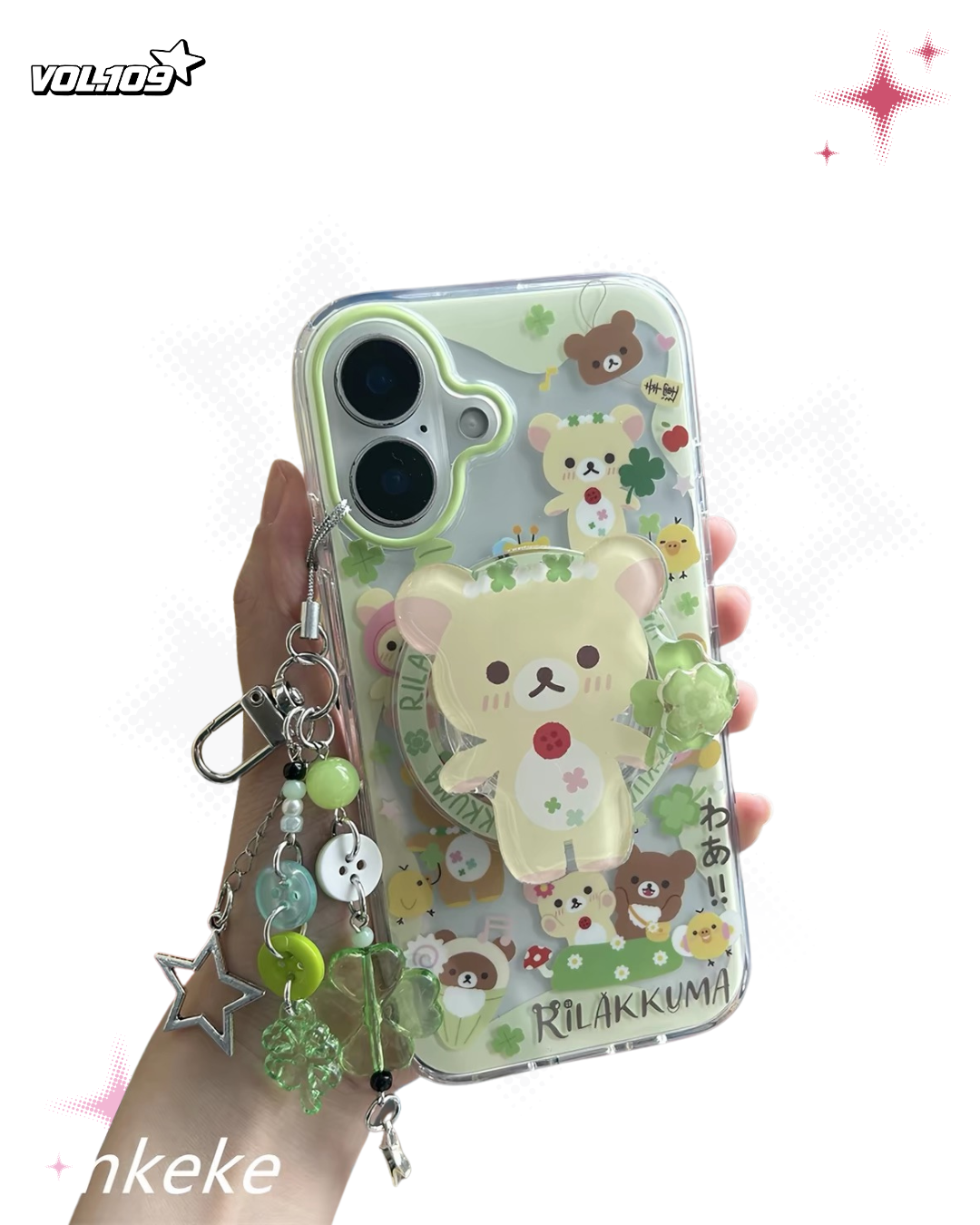 Rilakkuma Clover Magnetic Phone Case