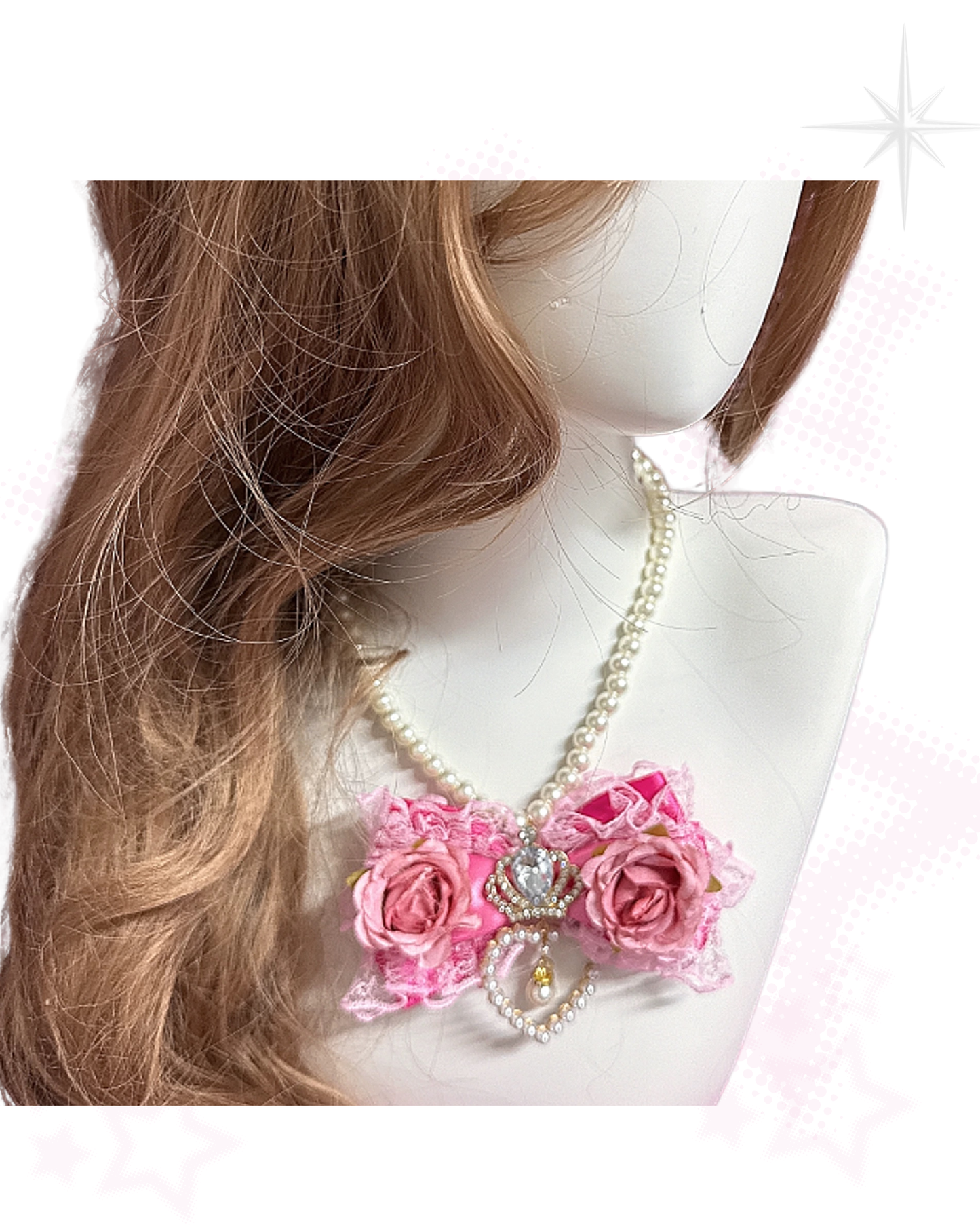 Princess Rose Pearl Necklace ⊹ ࣪ ˖ ໒꒱