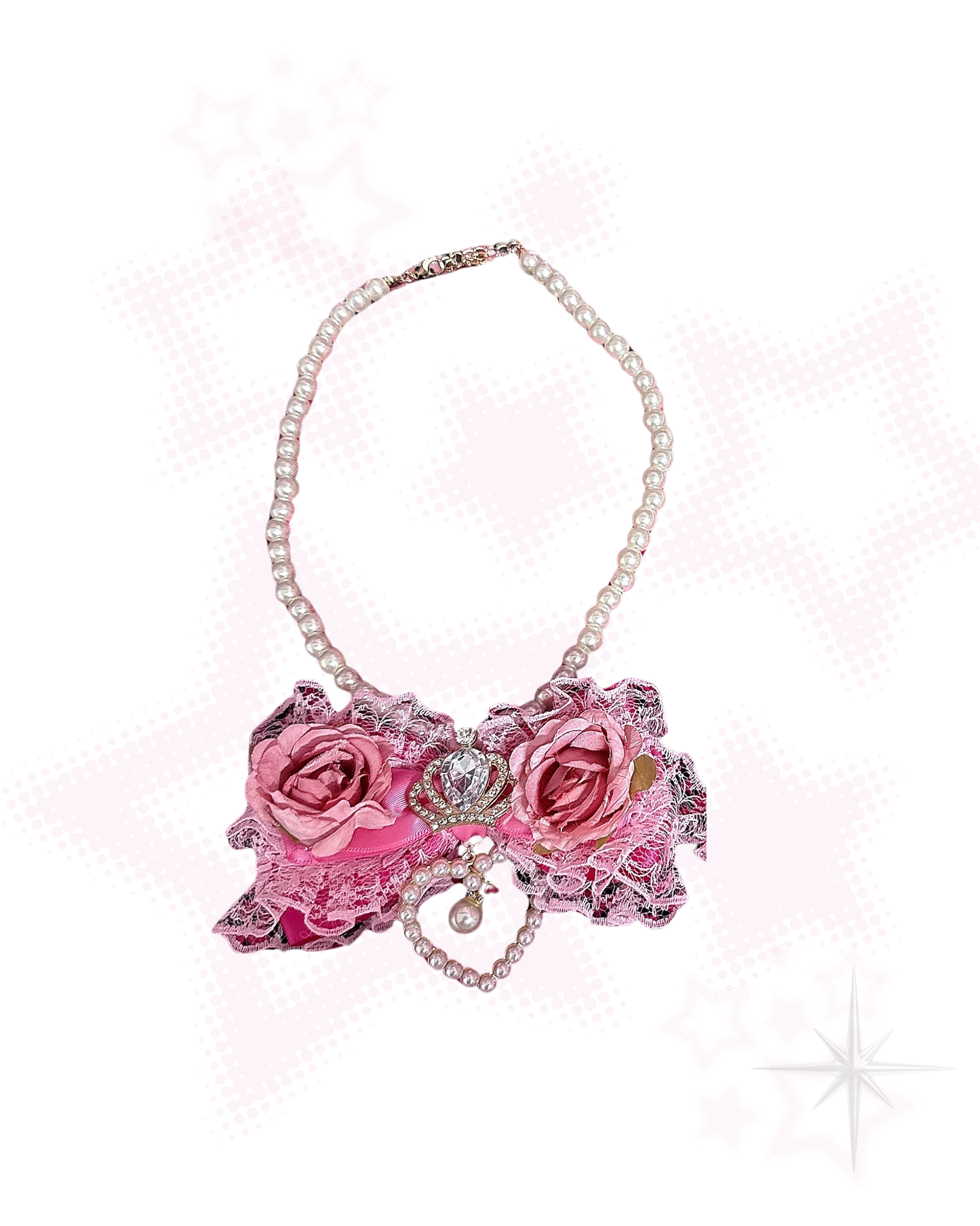 Princess Rose Pearl Necklace ⊹ ࣪ ˖ ໒꒱