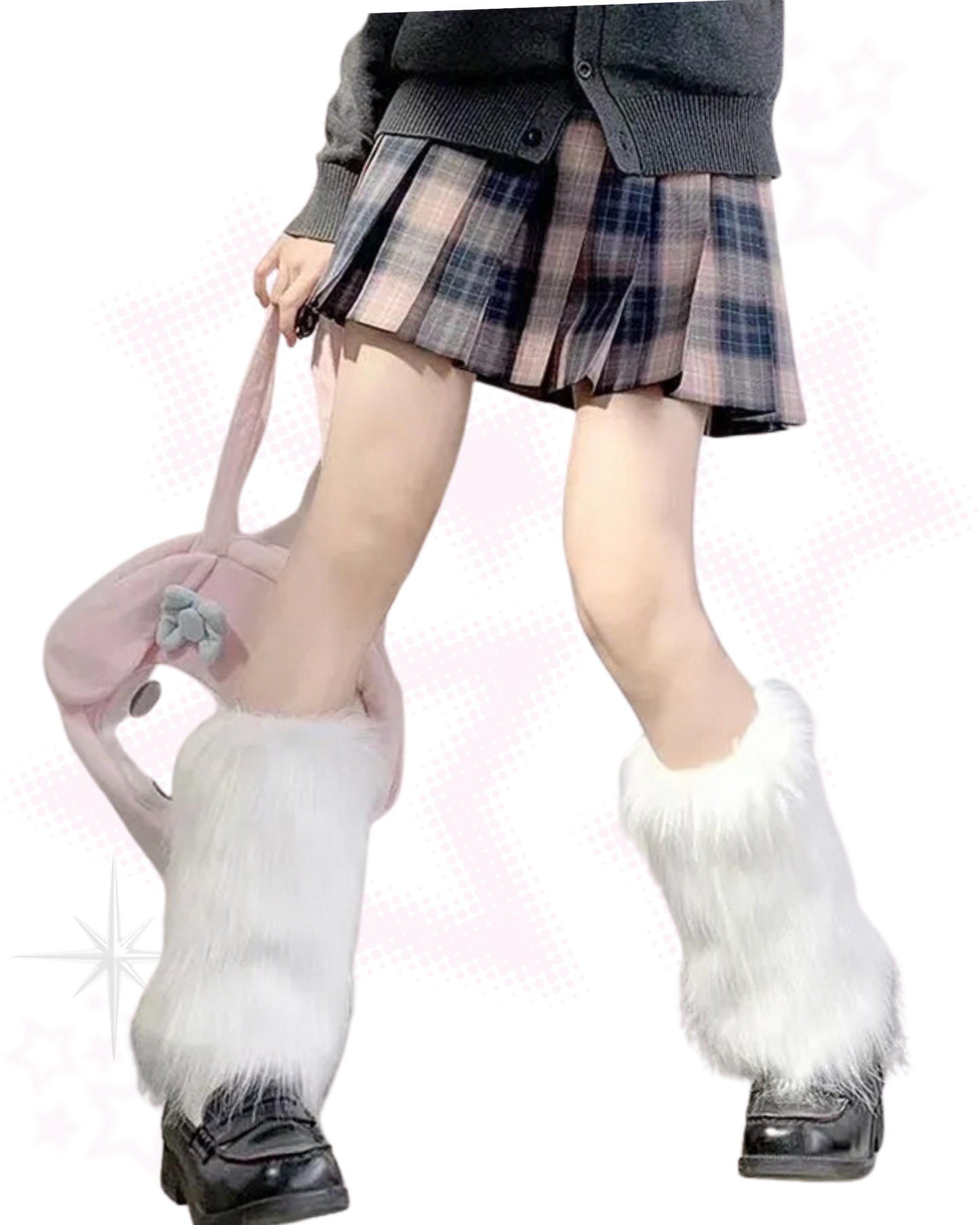 Y2K Faux Fur Leg Warmers