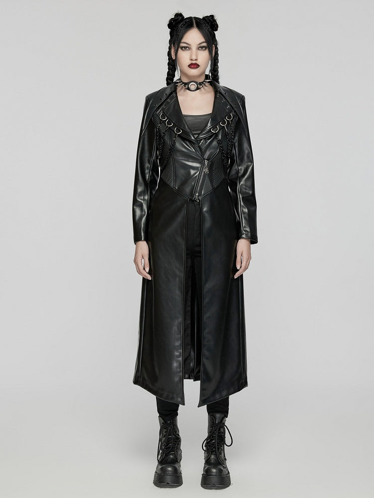Black Punk Visual- Heavy leather jacket (Small)