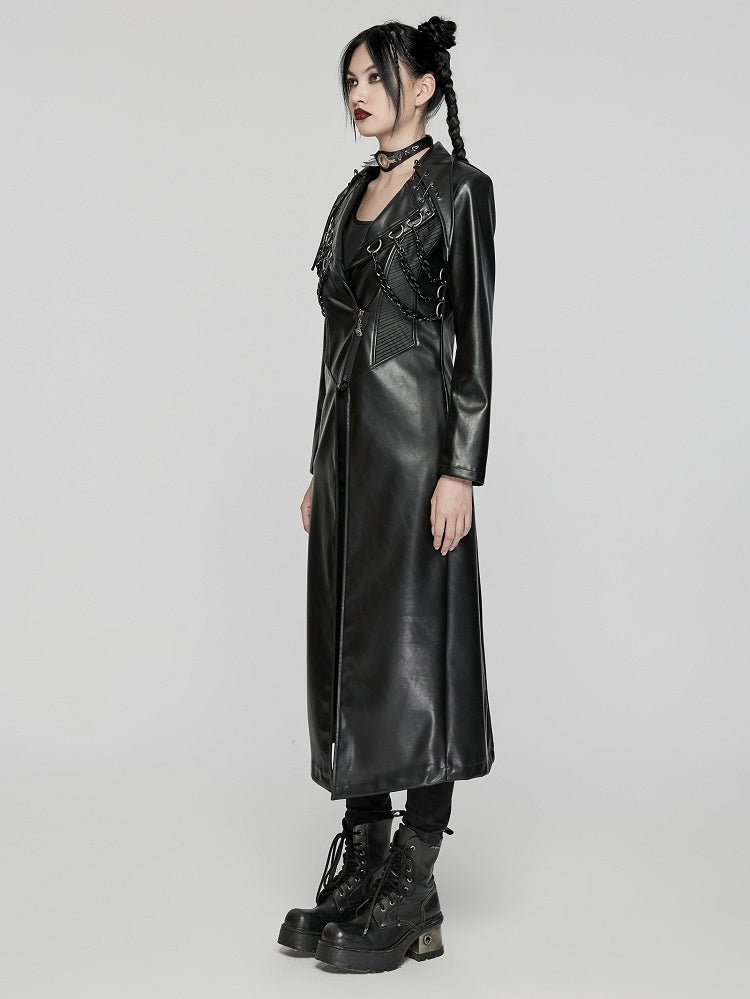 Black Punk Visual- Heavy leather jacket (Small)