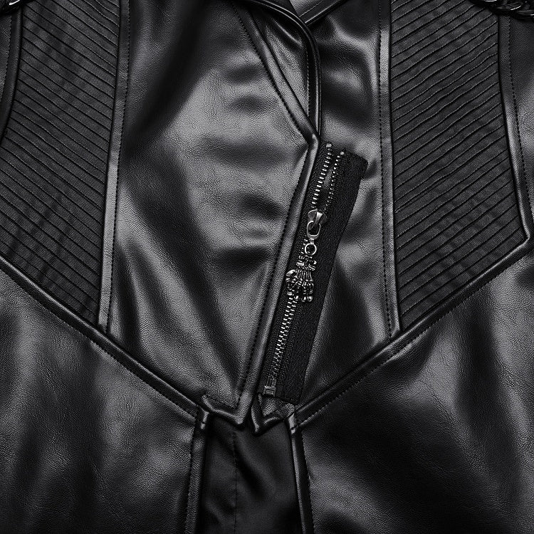 Black Punk Visual- Heavy leather jacket (Small)