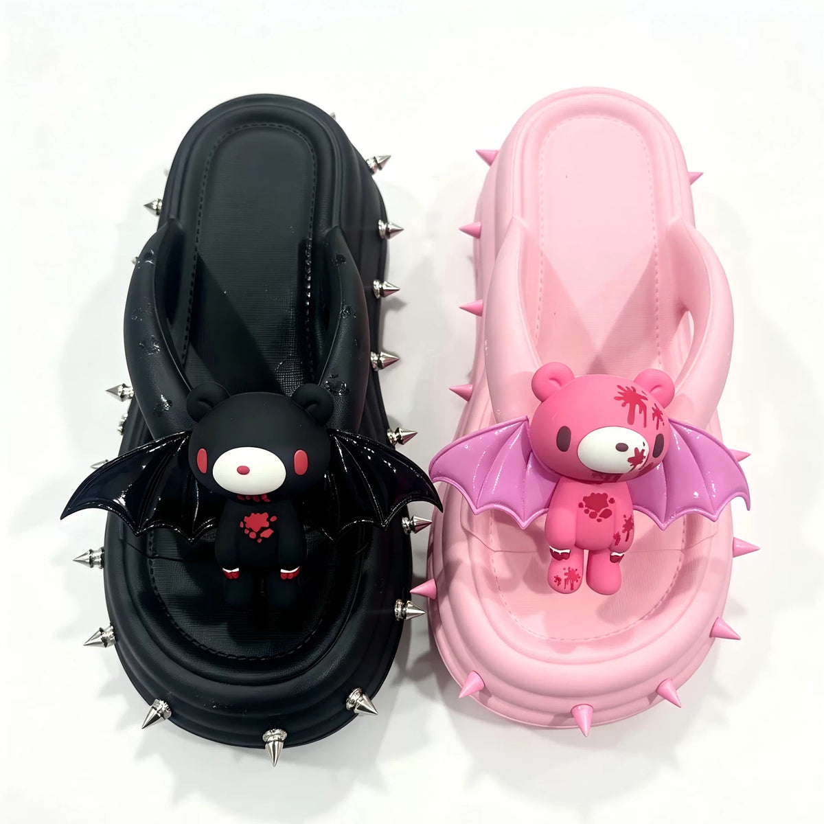 Black and pink bat bear platform slides