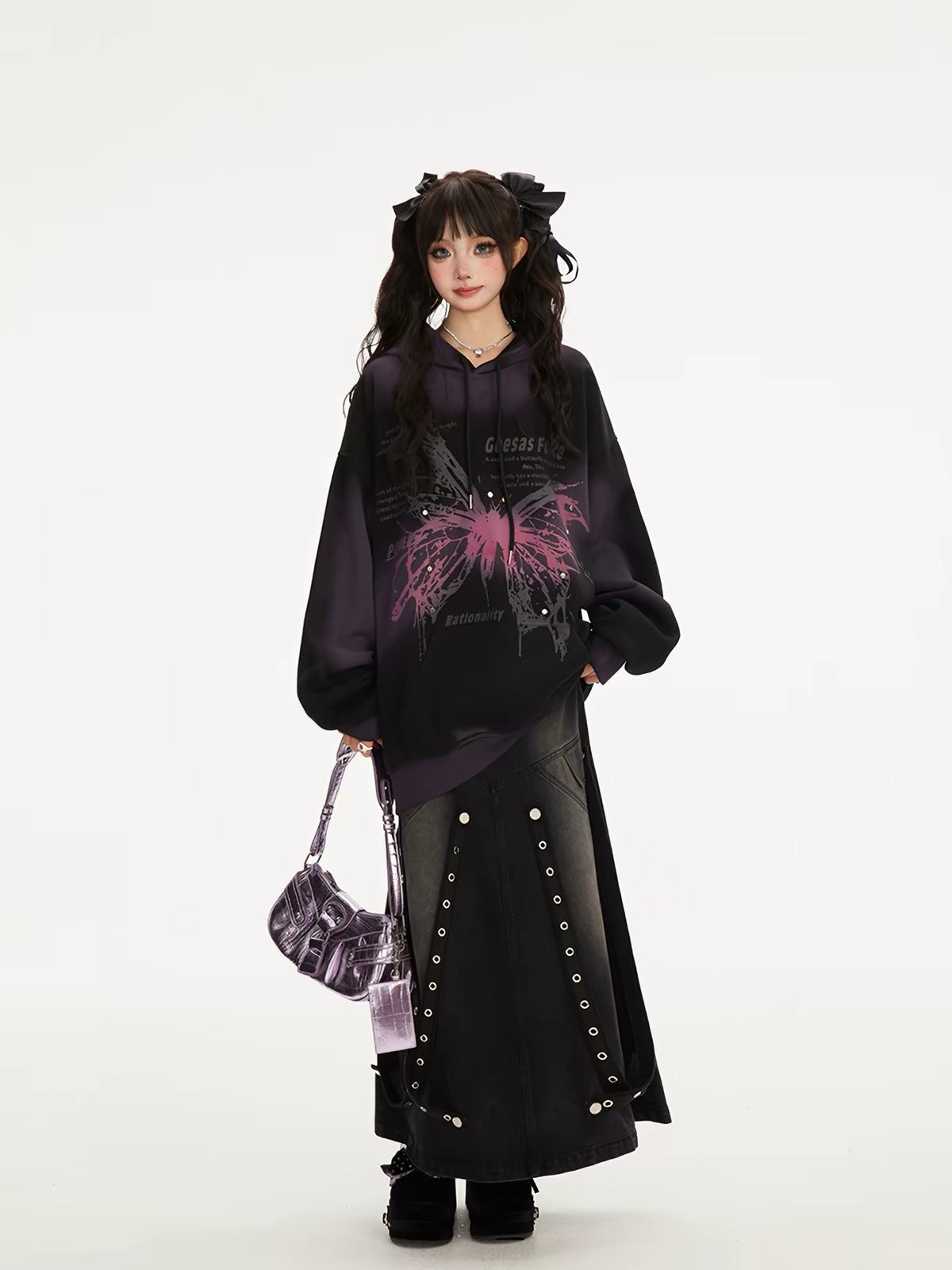 Butterfly Gradient Oversized Hoodie