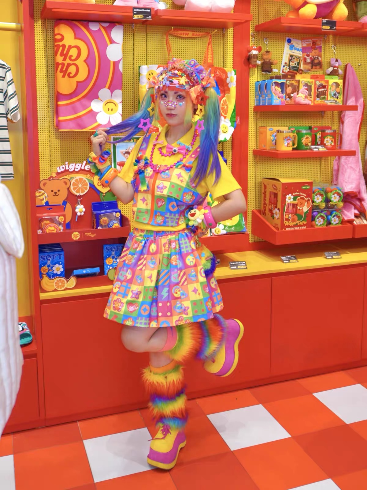 Colorful Decora skirt outfit