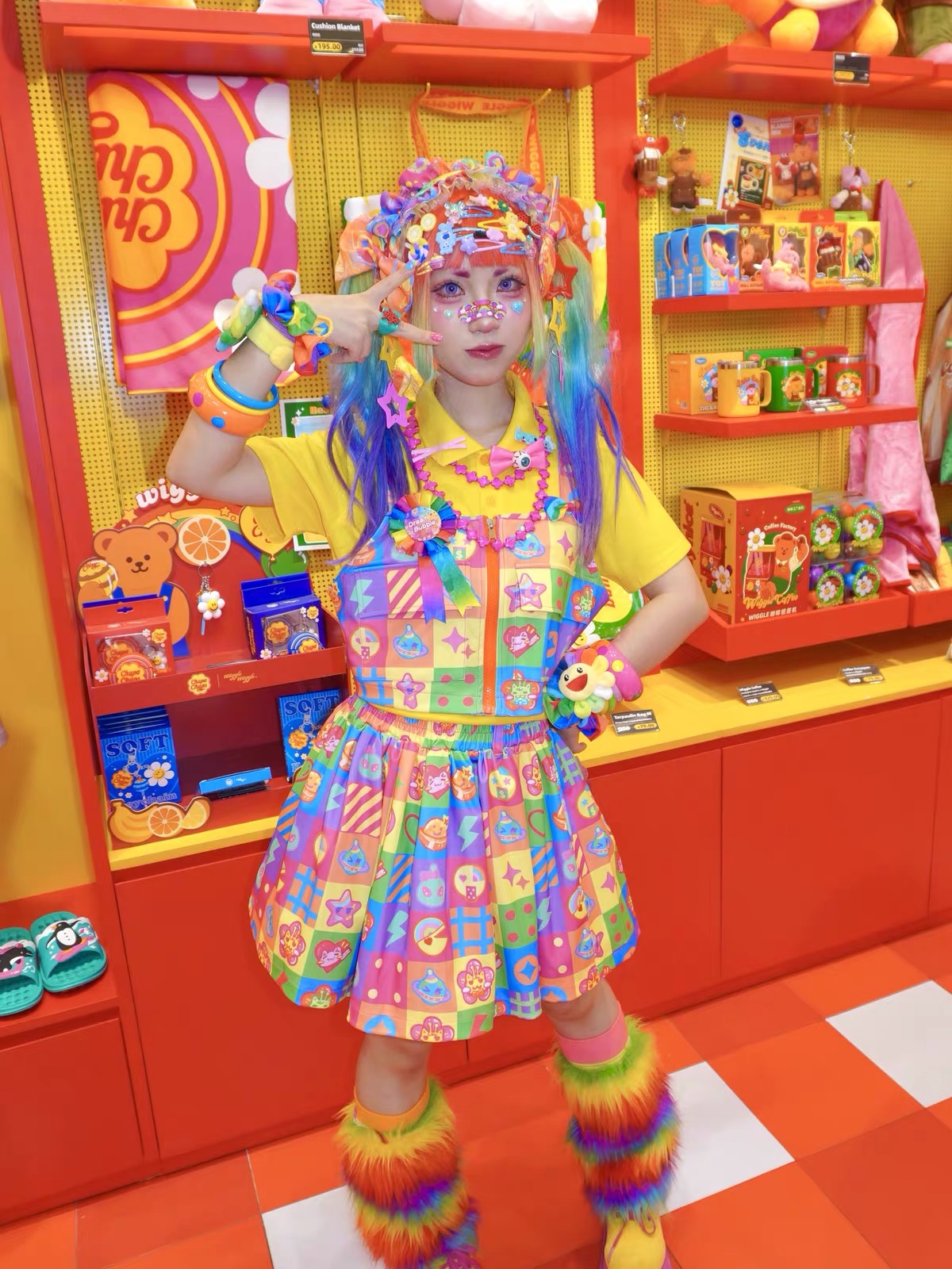 Colorful Decora vest outfit