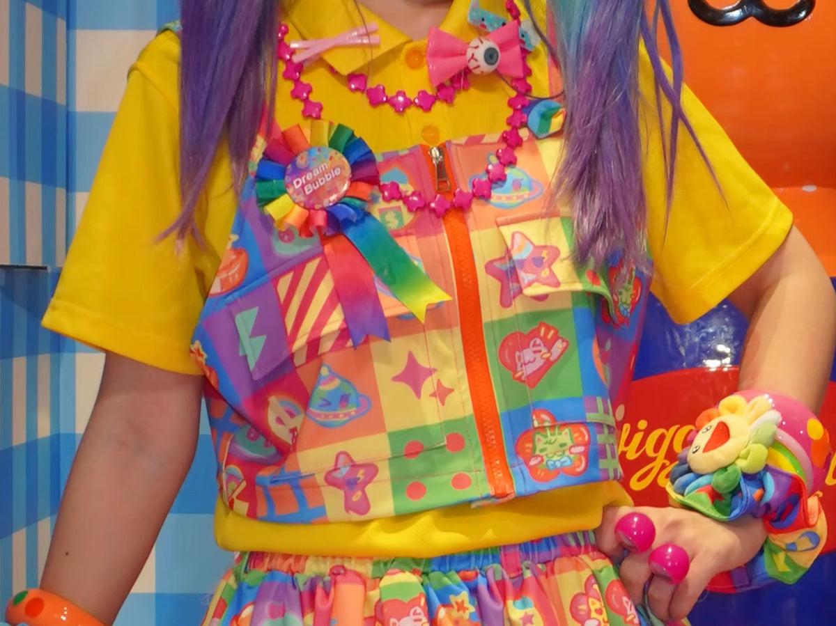 Colorful Decora vest detail