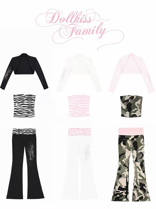 Dollkiss Family black zebra, pink zebra and camo set options