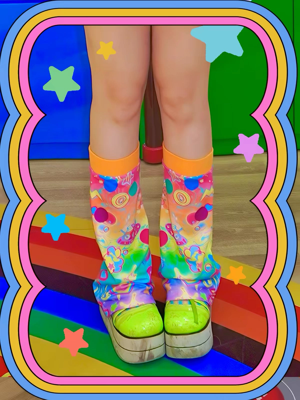 Colorful Dream Bubble Decora leg warmers