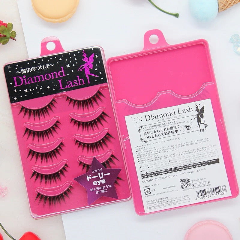 Gyaru dolly eye false lash dupe case front and back