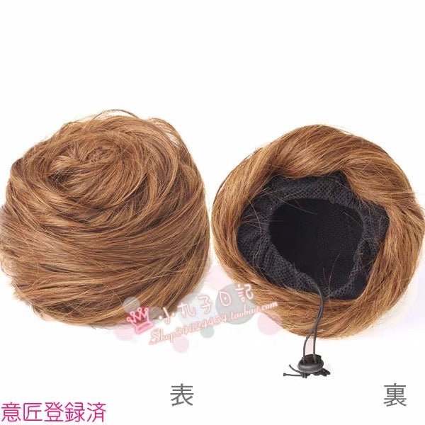 Hair bun extension front and inner construction