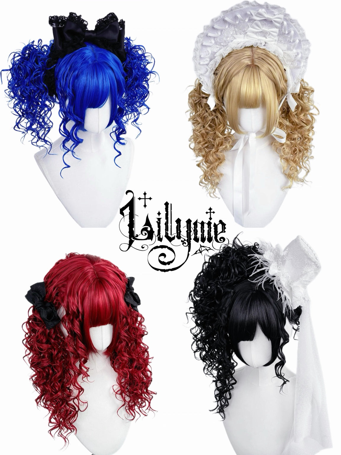 Lilyunie curly wig color styling reference
