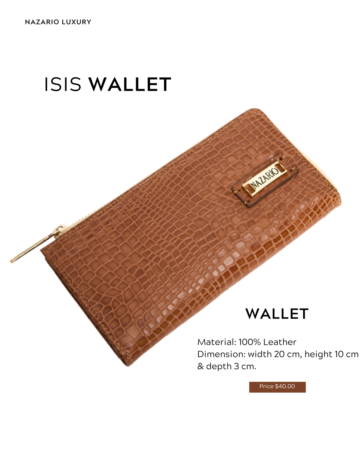 Isis Wallet Brown