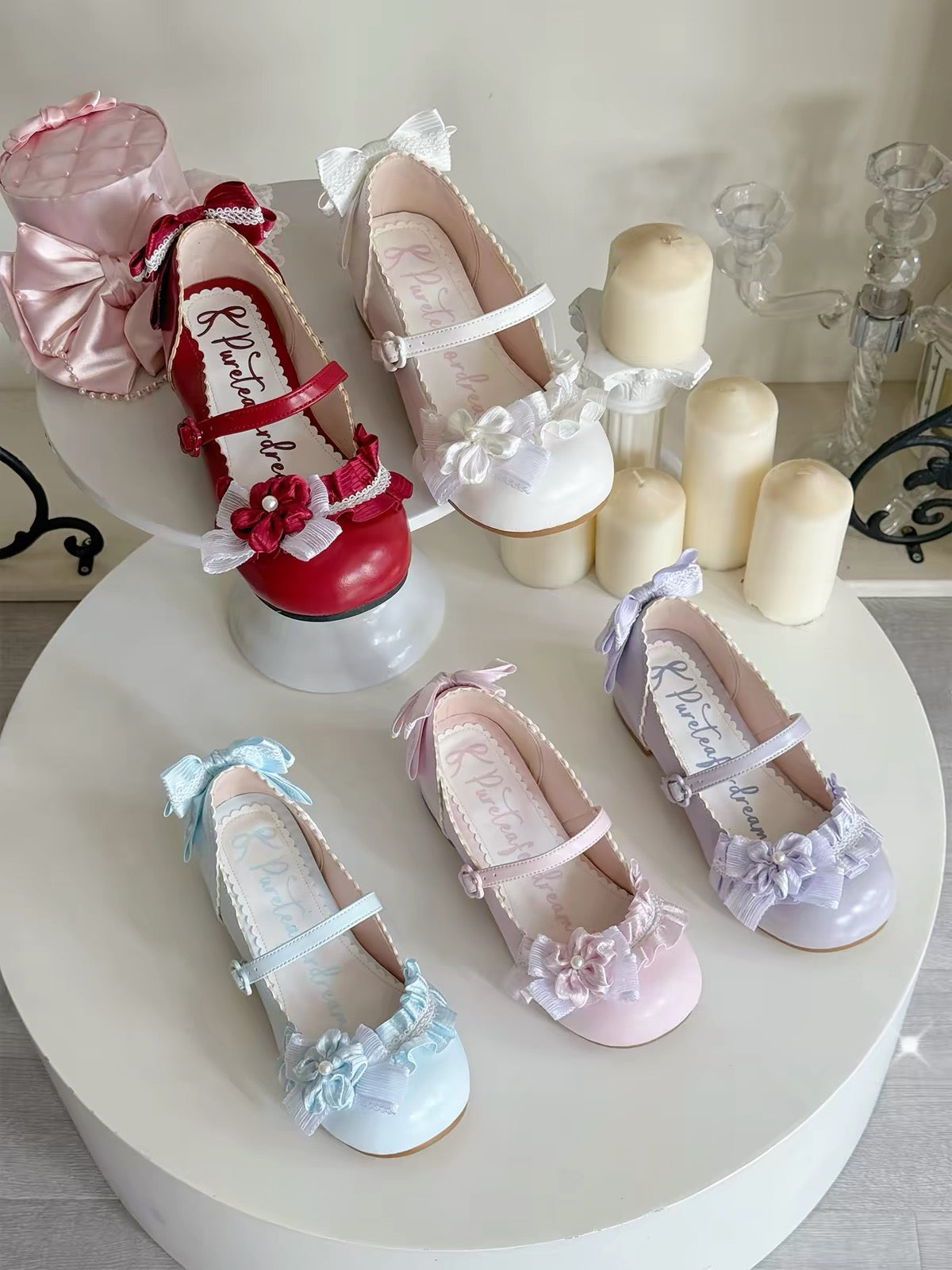 Low heel Lolita shoes in multiple colors