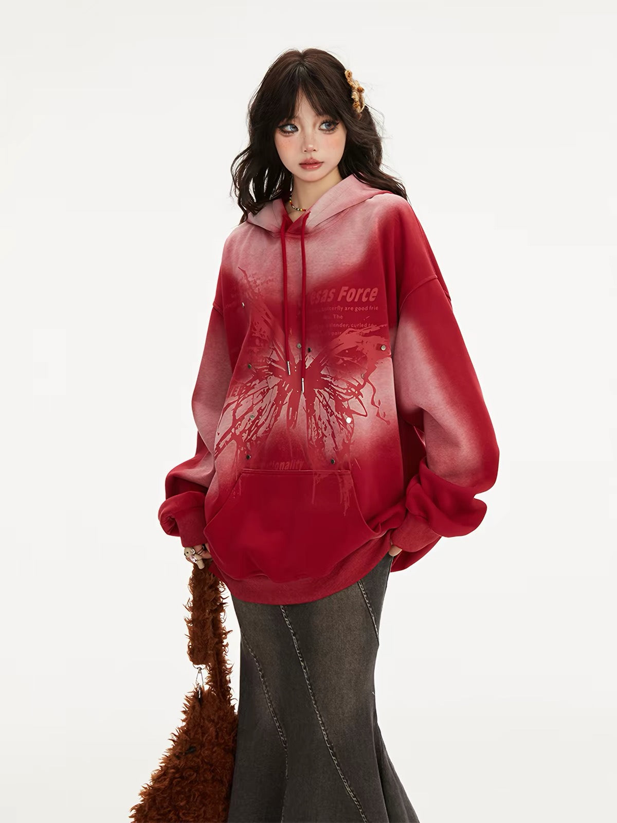 Butterfly Gradient Oversized Hoodie
