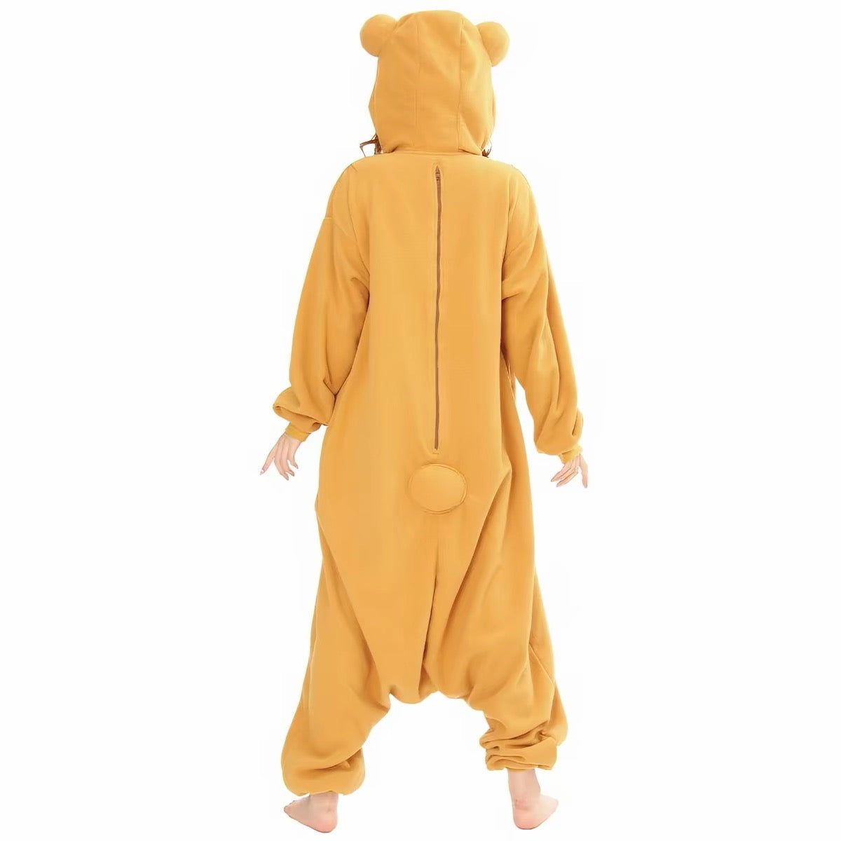 Brown bear kigurumi onesie back view
