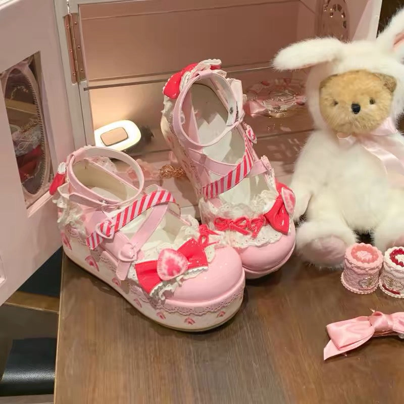 Pink platform shoes