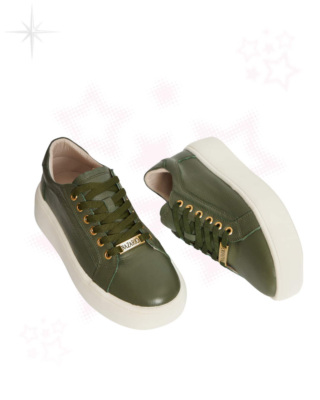 Nazario Collection Leather Platform Sneakers –